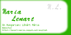 maria lenart business card